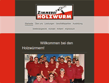 Tablet Screenshot of holzwurm-buchen.de